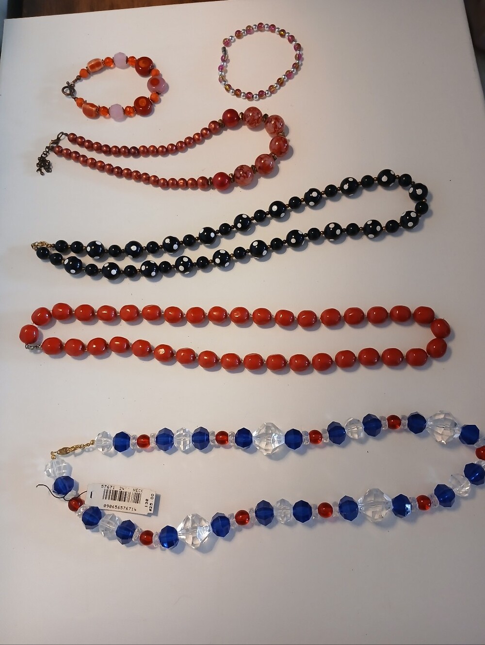 Beaded Necklaces & Bracelets Lot Of 6 - Women Jewelry